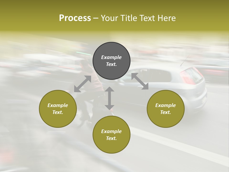 Driving Overtake Town PowerPoint Template