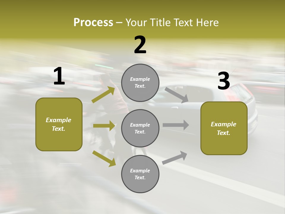 Driving Overtake Town PowerPoint Template