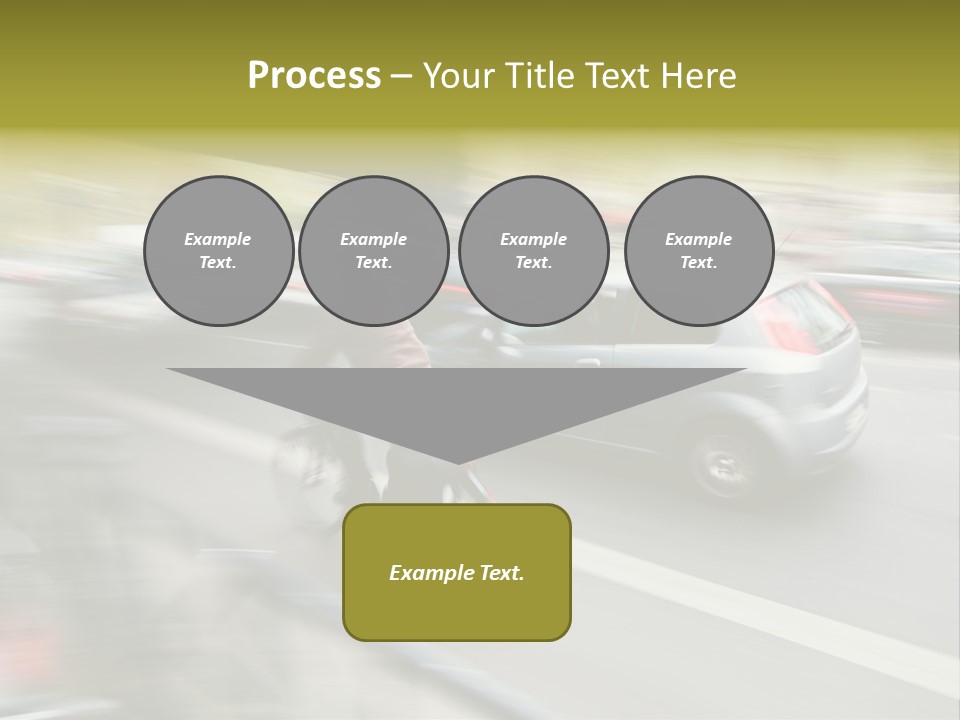 Driving Overtake Town PowerPoint Template