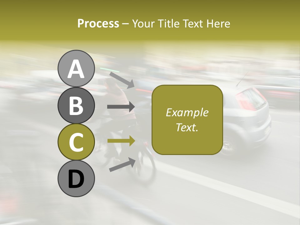 Driving Overtake Town PowerPoint Template