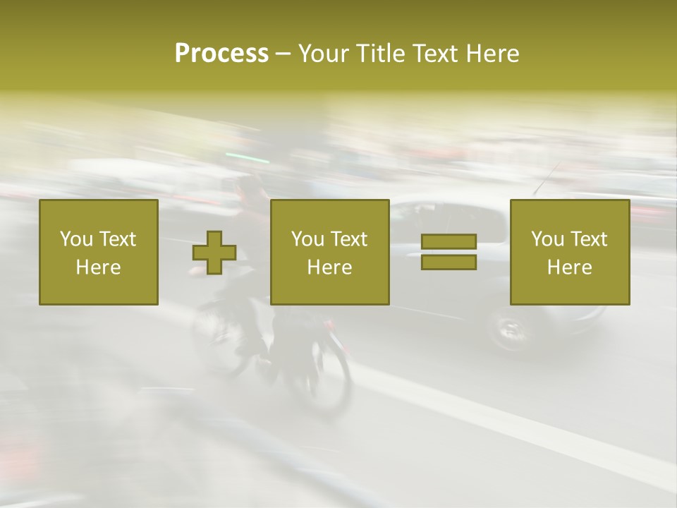 Driving Overtake Town PowerPoint Template
