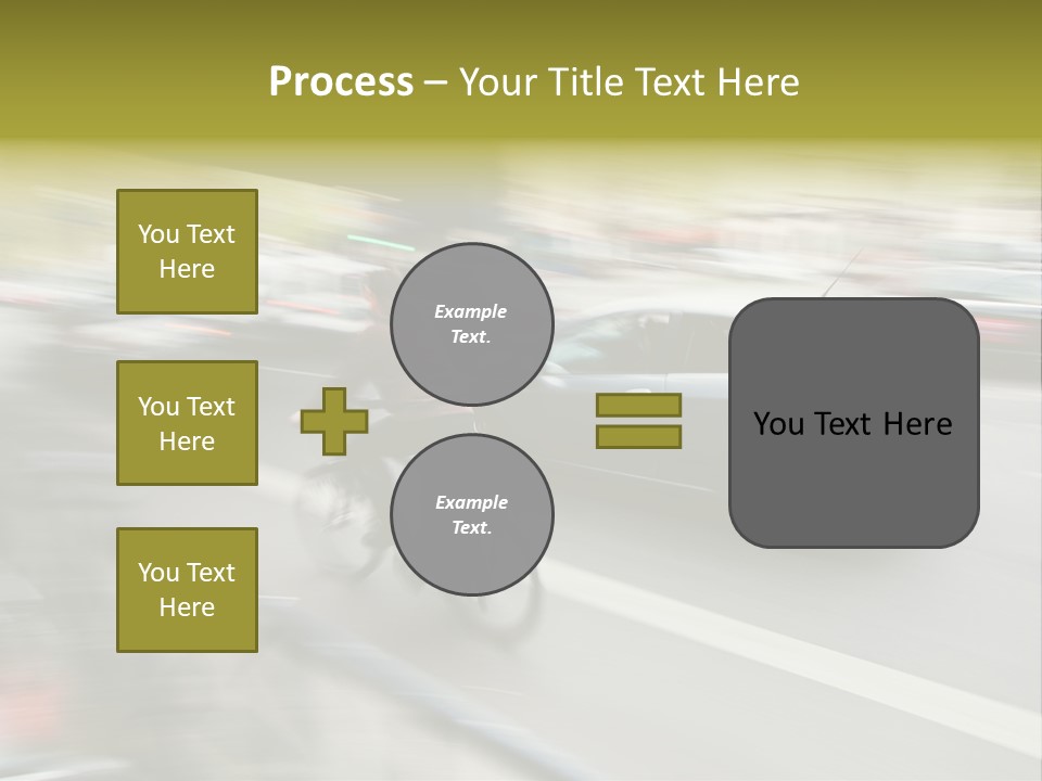 Driving Overtake Town PowerPoint Template