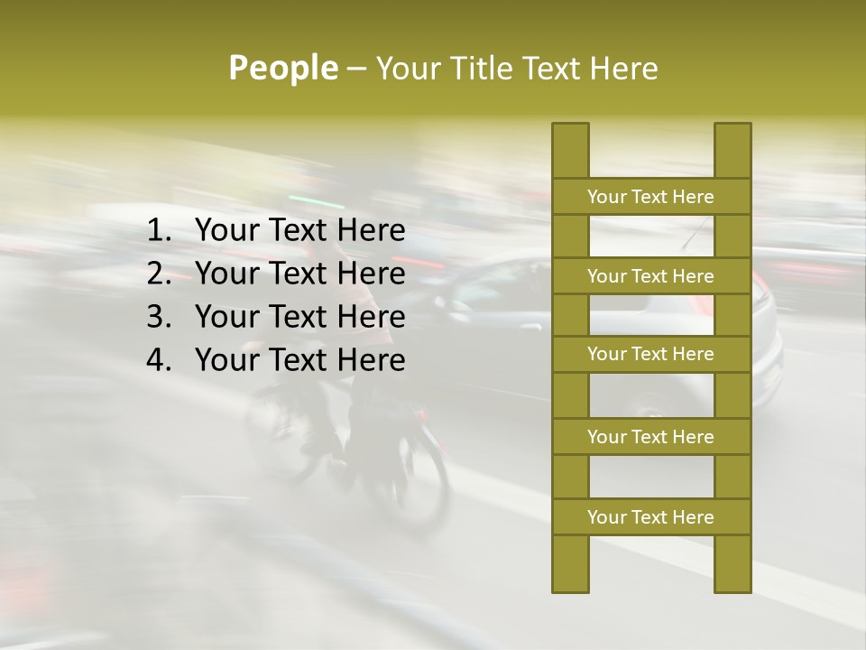 Driving Overtake Town PowerPoint Template