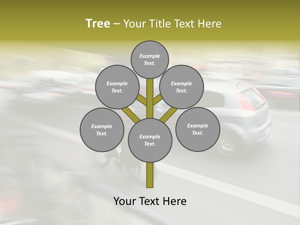 Driving Overtake Town PowerPoint Template
