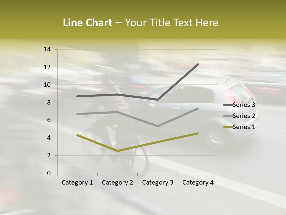 Driving Overtake Town PowerPoint Template