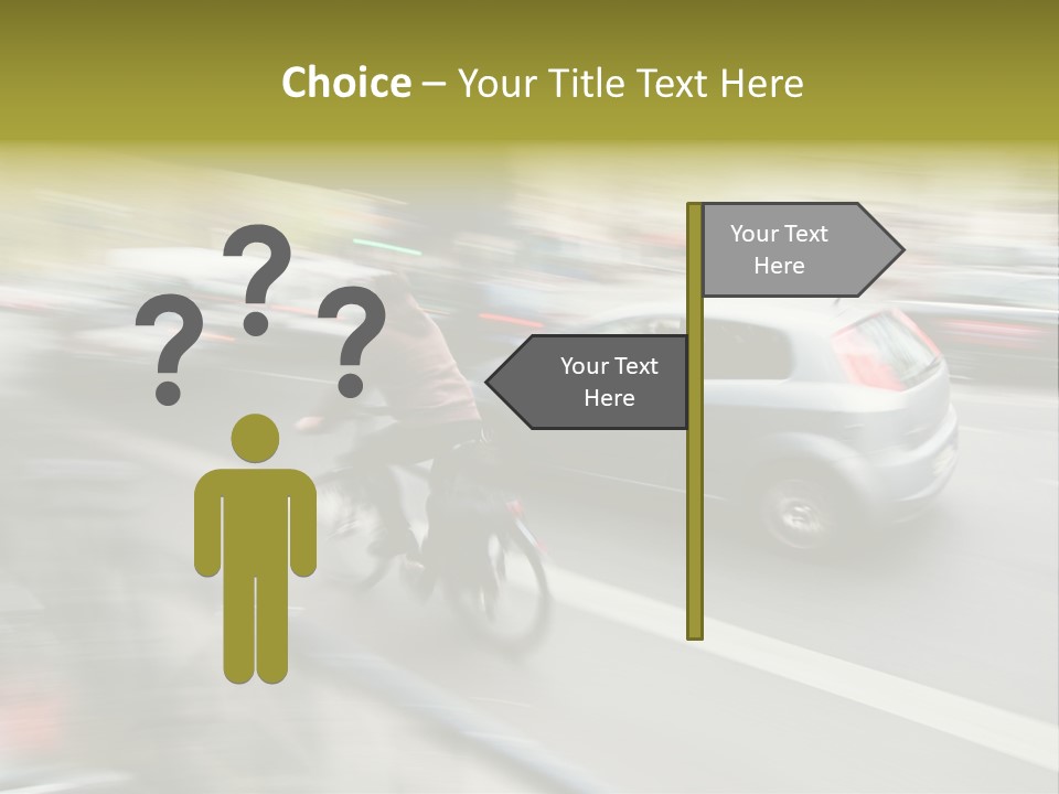 Driving Overtake Town PowerPoint Template