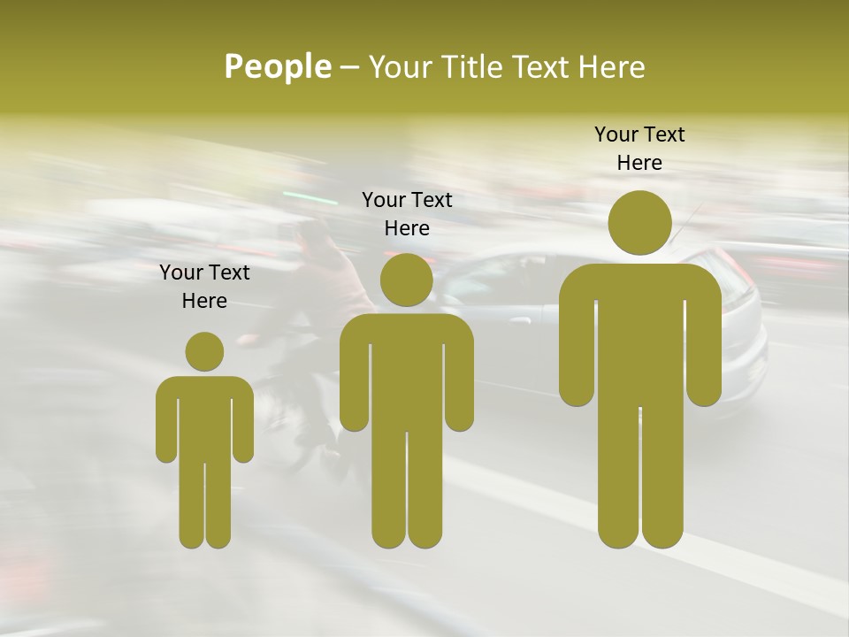 Driving Overtake Town PowerPoint Template