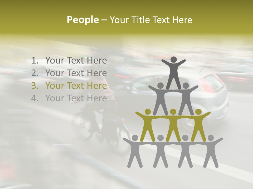 Driving Overtake Town PowerPoint Template