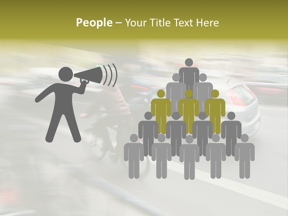 Driving Overtake Town PowerPoint Template