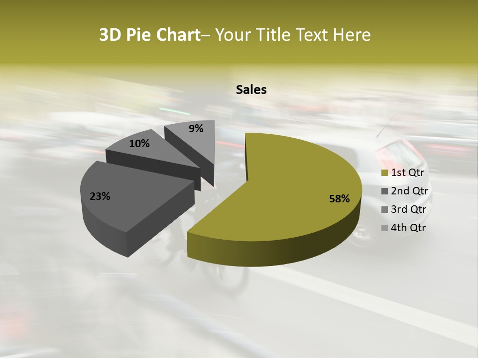 Driving Overtake Town PowerPoint Template