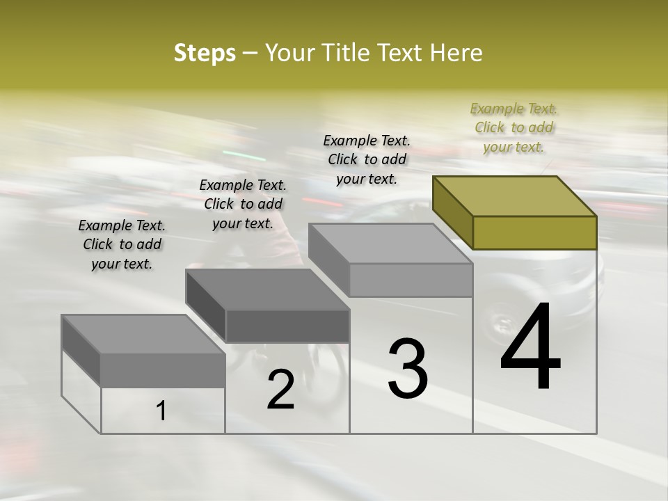 Driving Overtake Town PowerPoint Template