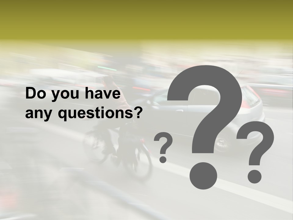 Driving Overtake Town PowerPoint Template