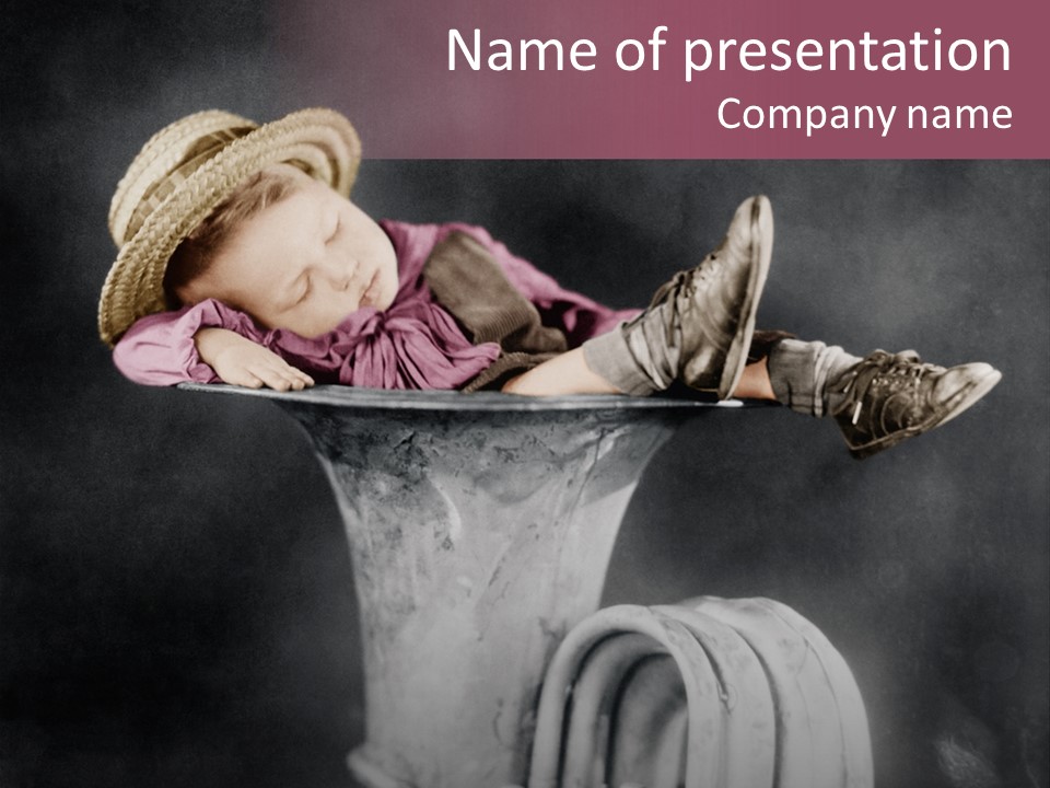 Boy Person Childhood PowerPoint Template