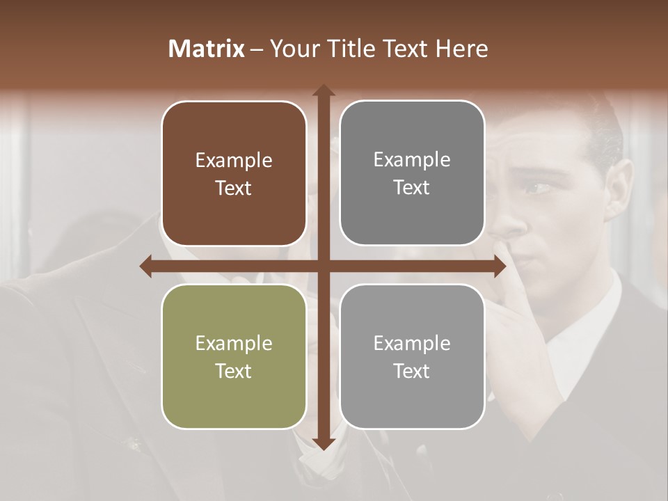 A Couple Of People That Are Standing In Front Of A Mirror PowerPoint Template