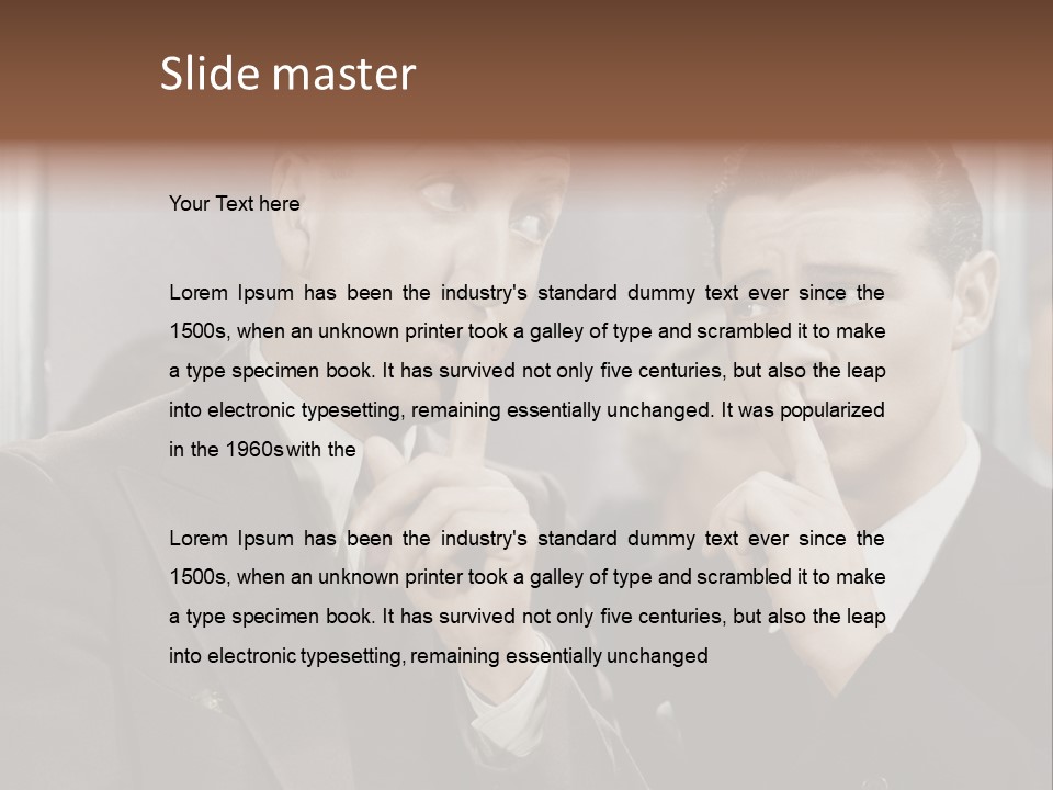 A Couple Of People That Are Standing In Front Of A Mirror PowerPoint Template