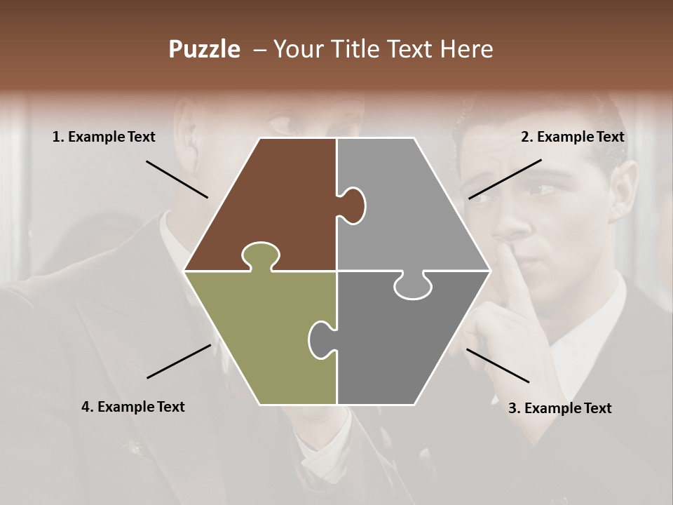 A Couple Of People That Are Standing In Front Of A Mirror PowerPoint Template