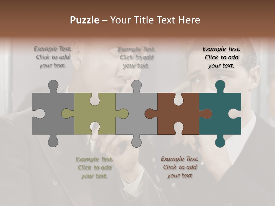 A Couple Of People That Are Standing In Front Of A Mirror PowerPoint Template