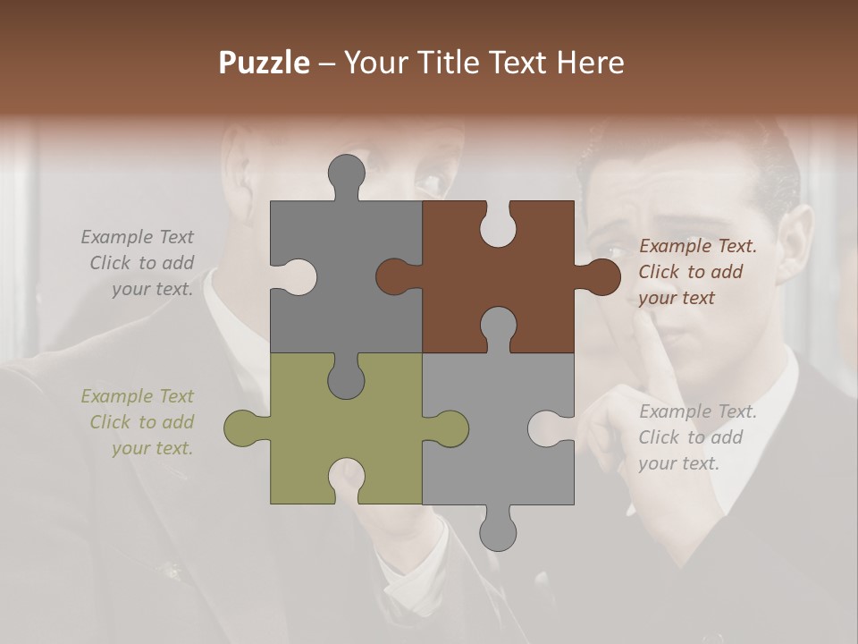 A Couple Of People That Are Standing In Front Of A Mirror PowerPoint Template