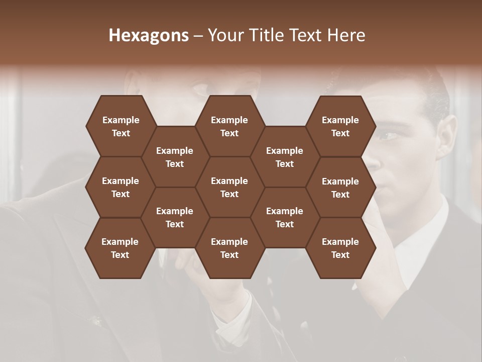 A Couple Of People That Are Standing In Front Of A Mirror PowerPoint Template