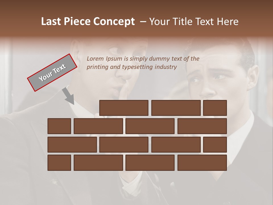 A Couple Of People That Are Standing In Front Of A Mirror PowerPoint Template