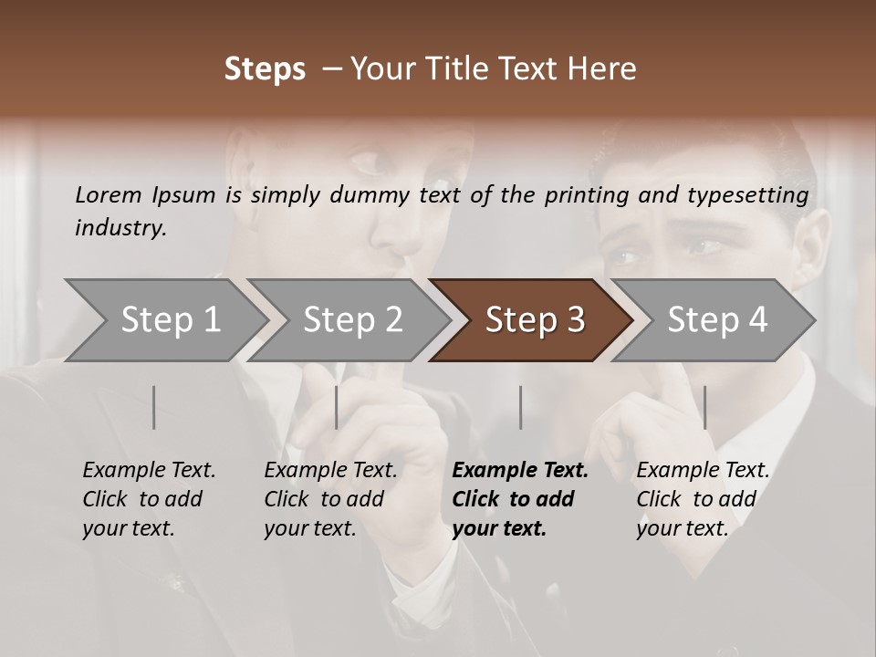 A Couple Of People That Are Standing In Front Of A Mirror PowerPoint Template