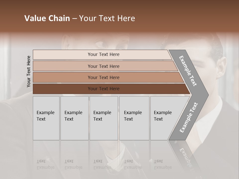 A Couple Of People That Are Standing In Front Of A Mirror PowerPoint Template