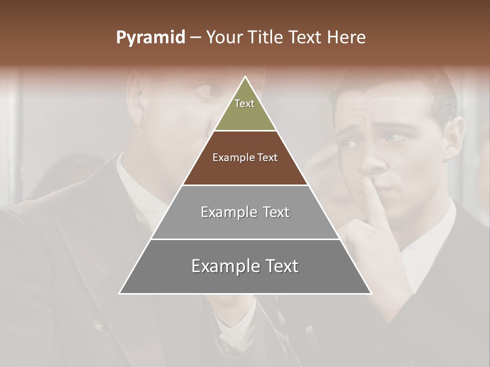 A Couple Of People That Are Standing In Front Of A Mirror PowerPoint Template