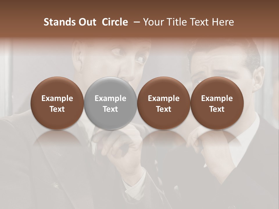 A Couple Of People That Are Standing In Front Of A Mirror PowerPoint Template