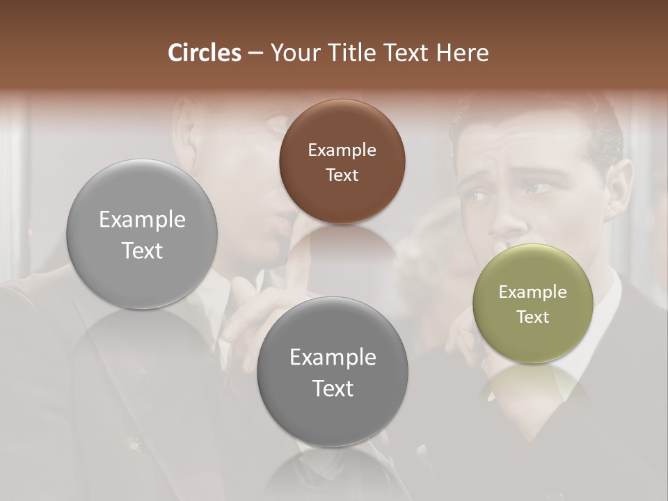 A Couple Of People That Are Standing In Front Of A Mirror PowerPoint Template