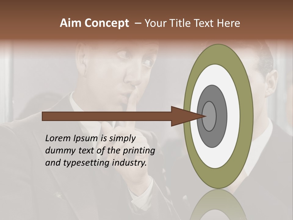 A Couple Of People That Are Standing In Front Of A Mirror PowerPoint Template