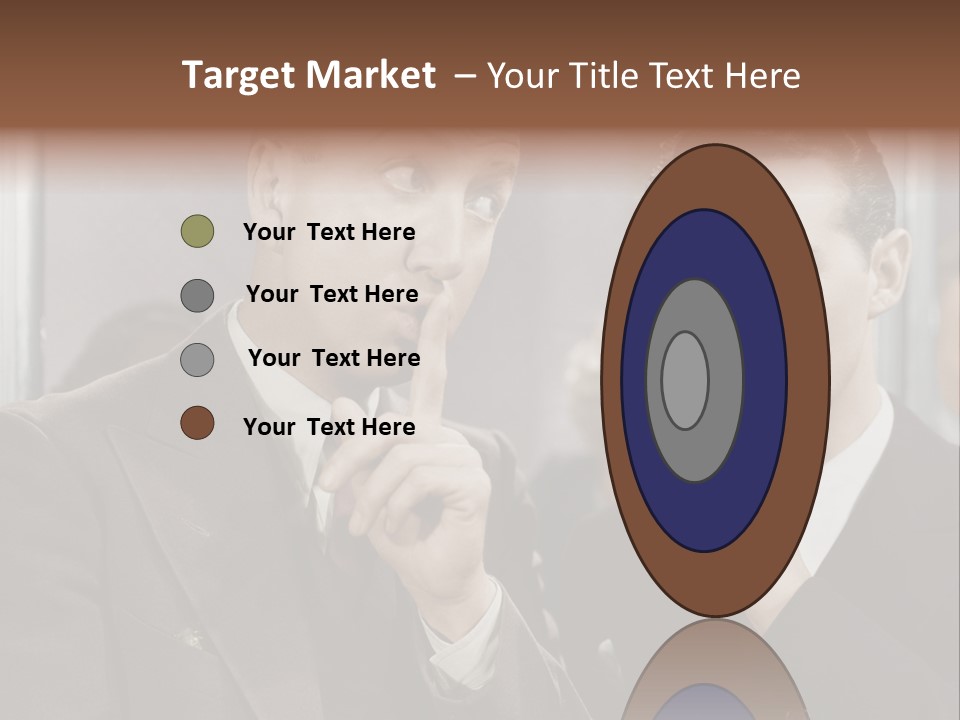 A Couple Of People That Are Standing In Front Of A Mirror PowerPoint Template