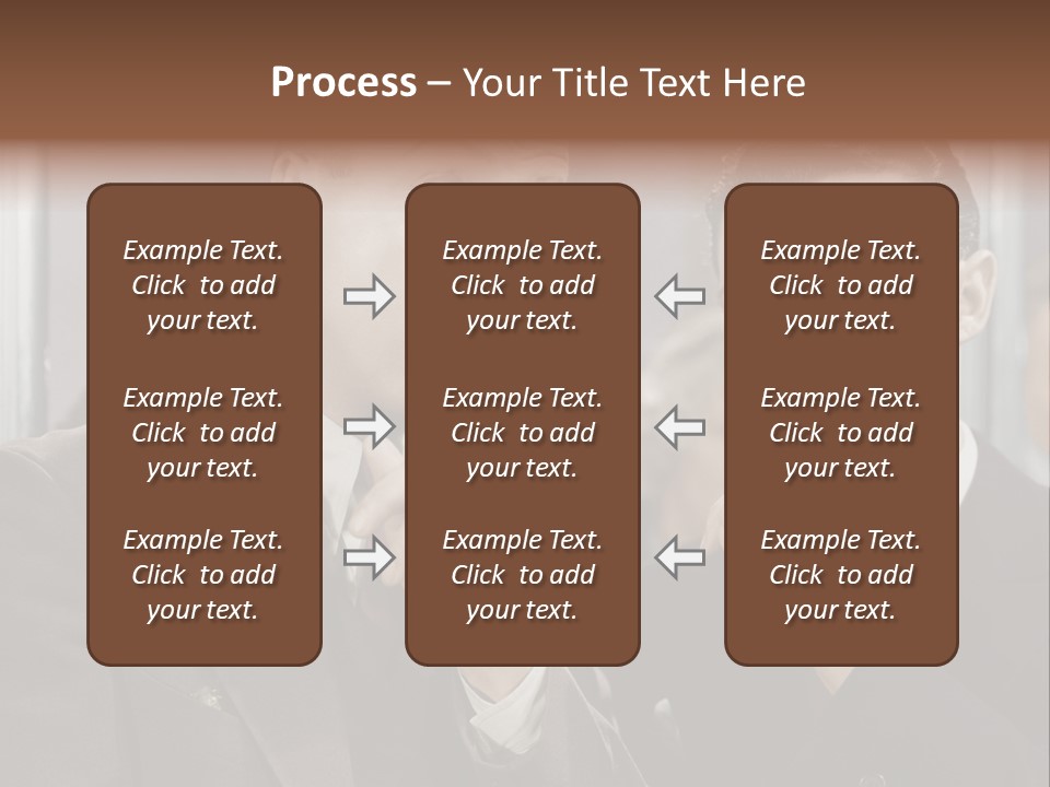 A Couple Of People That Are Standing In Front Of A Mirror PowerPoint Template