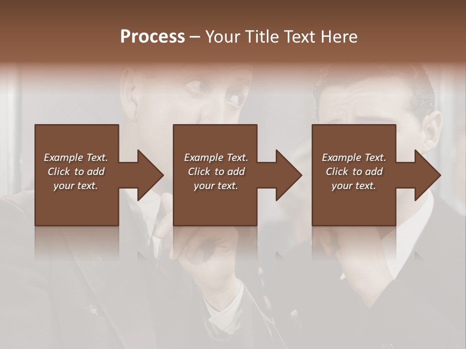 A Couple Of People That Are Standing In Front Of A Mirror PowerPoint Template