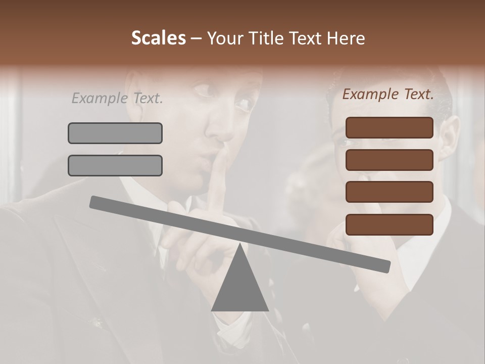 A Couple Of People That Are Standing In Front Of A Mirror PowerPoint Template