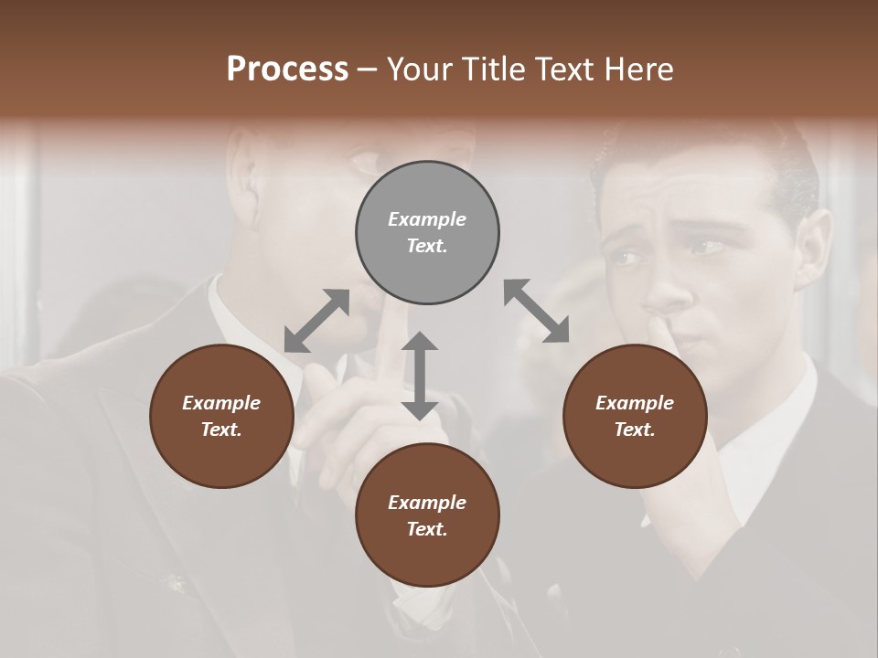 A Couple Of People That Are Standing In Front Of A Mirror PowerPoint Template