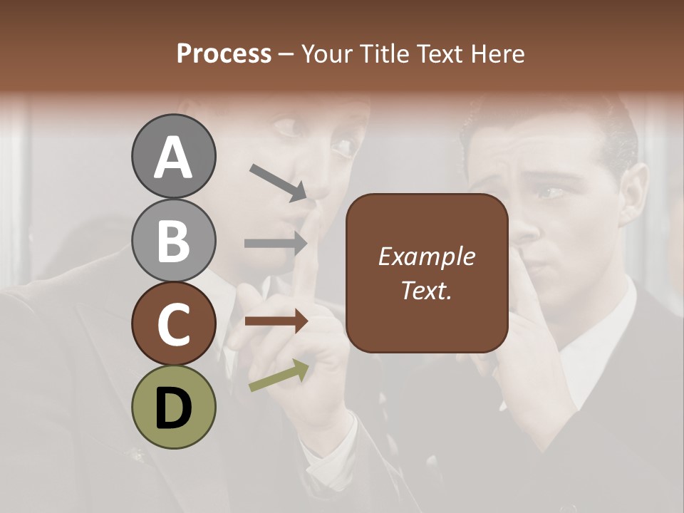 A Couple Of People That Are Standing In Front Of A Mirror PowerPoint Template