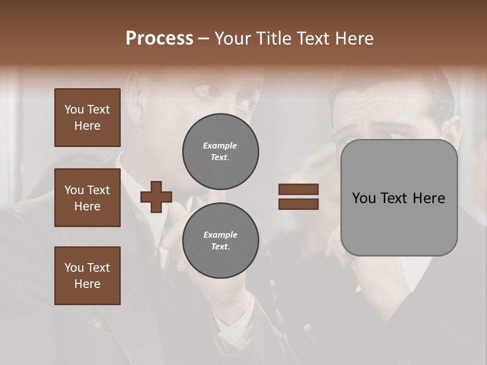 A Couple Of People That Are Standing In Front Of A Mirror PowerPoint Template