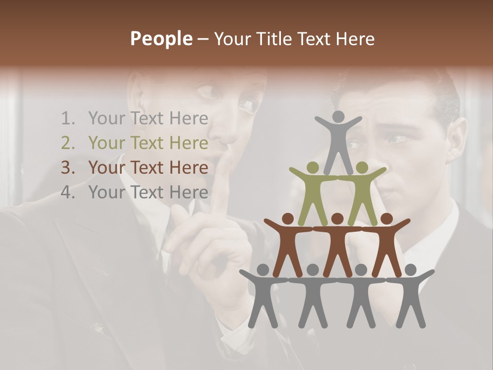 A Couple Of People That Are Standing In Front Of A Mirror PowerPoint Template