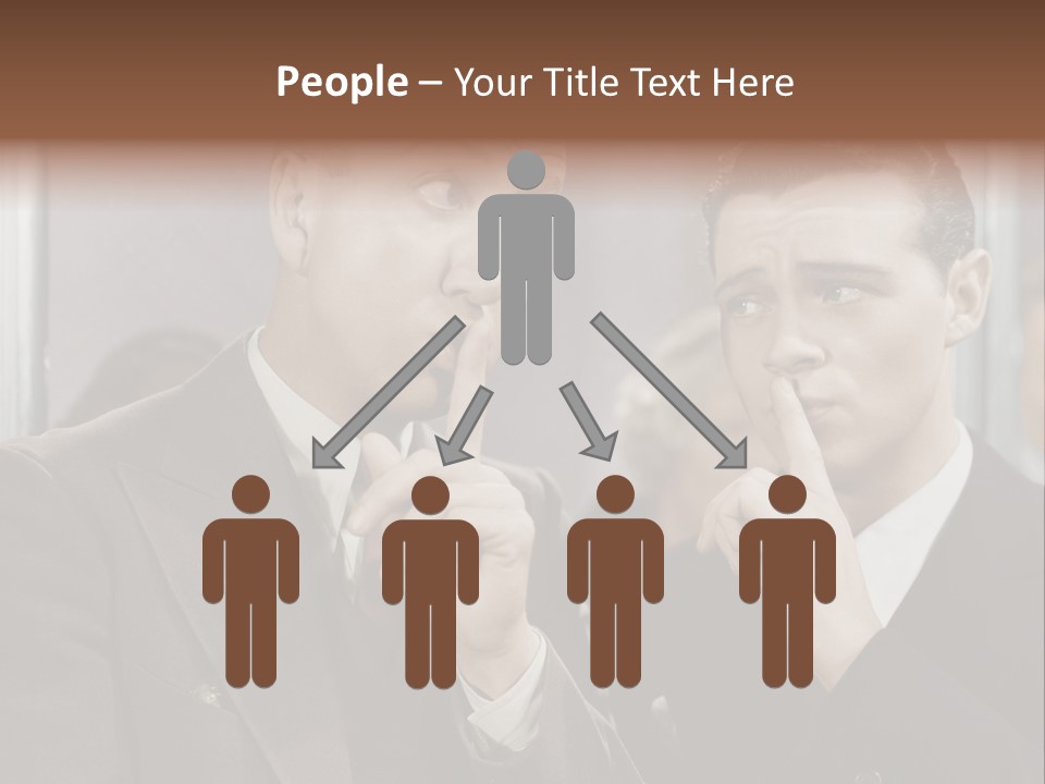 A Couple Of People That Are Standing In Front Of A Mirror PowerPoint Template