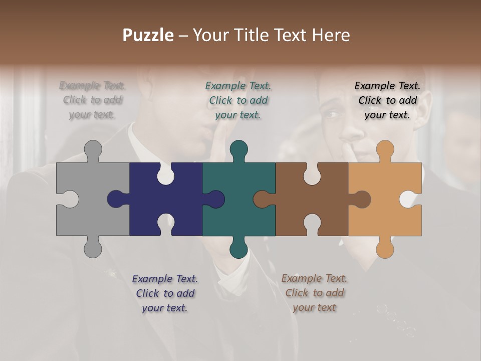 A Couple Of Men Standing Next To Each Other In Front Of A Mirror PowerPoint Template