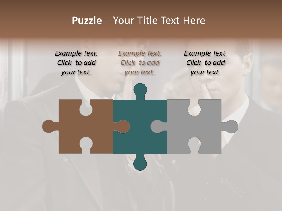 A Couple Of Men Standing Next To Each Other In Front Of A Mirror PowerPoint Template