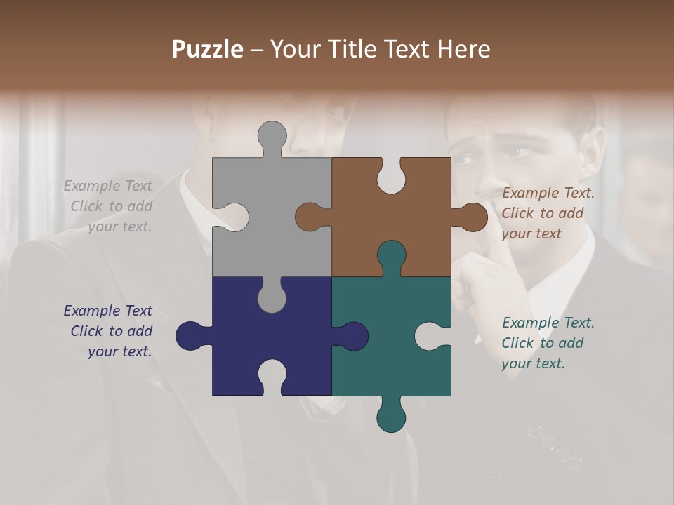 A Couple Of Men Standing Next To Each Other In Front Of A Mirror PowerPoint Template