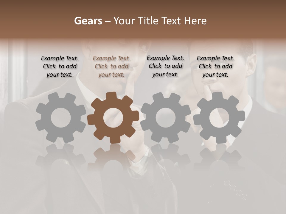 A Couple Of Men Standing Next To Each Other In Front Of A Mirror PowerPoint Template