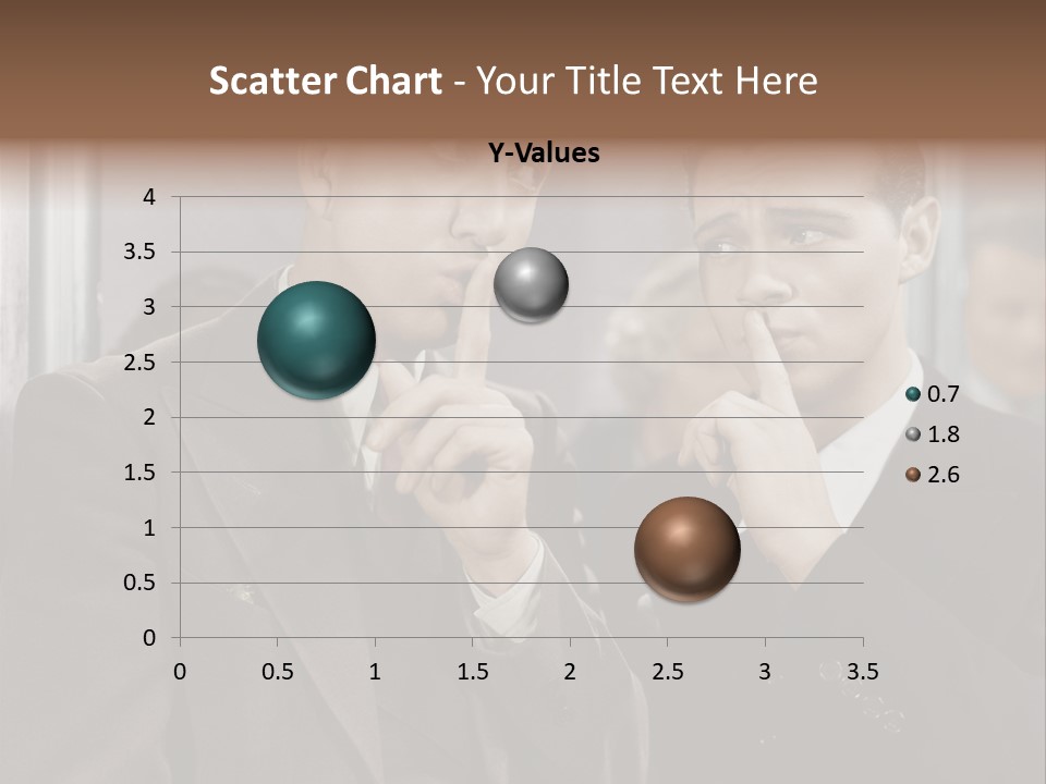 A Couple Of Men Standing Next To Each Other In Front Of A Mirror PowerPoint Template