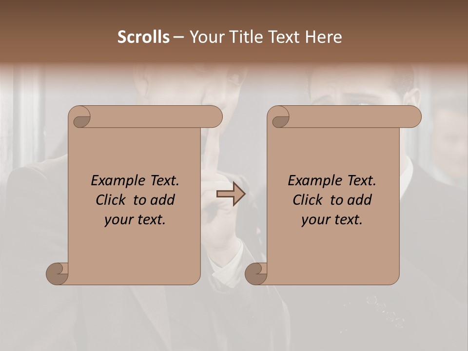 A Couple Of Men Standing Next To Each Other In Front Of A Mirror PowerPoint Template