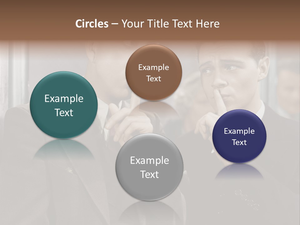 A Couple Of Men Standing Next To Each Other In Front Of A Mirror PowerPoint Template