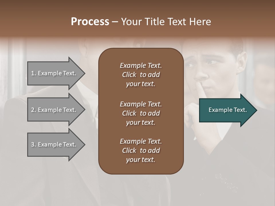 A Couple Of Men Standing Next To Each Other In Front Of A Mirror PowerPoint Template