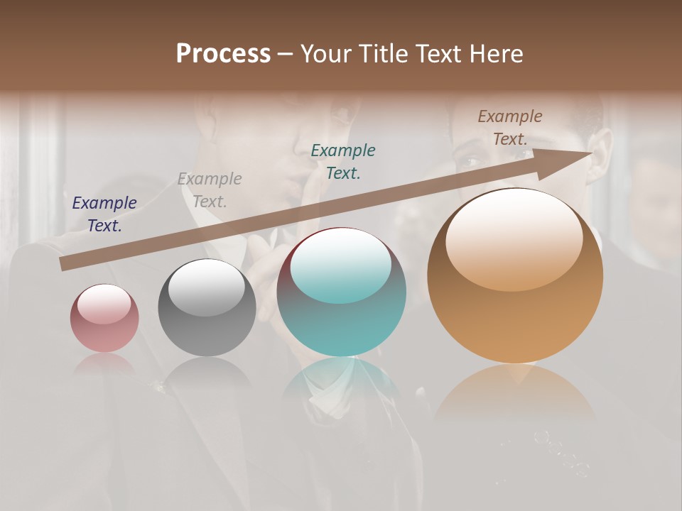 A Couple Of Men Standing Next To Each Other In Front Of A Mirror PowerPoint Template