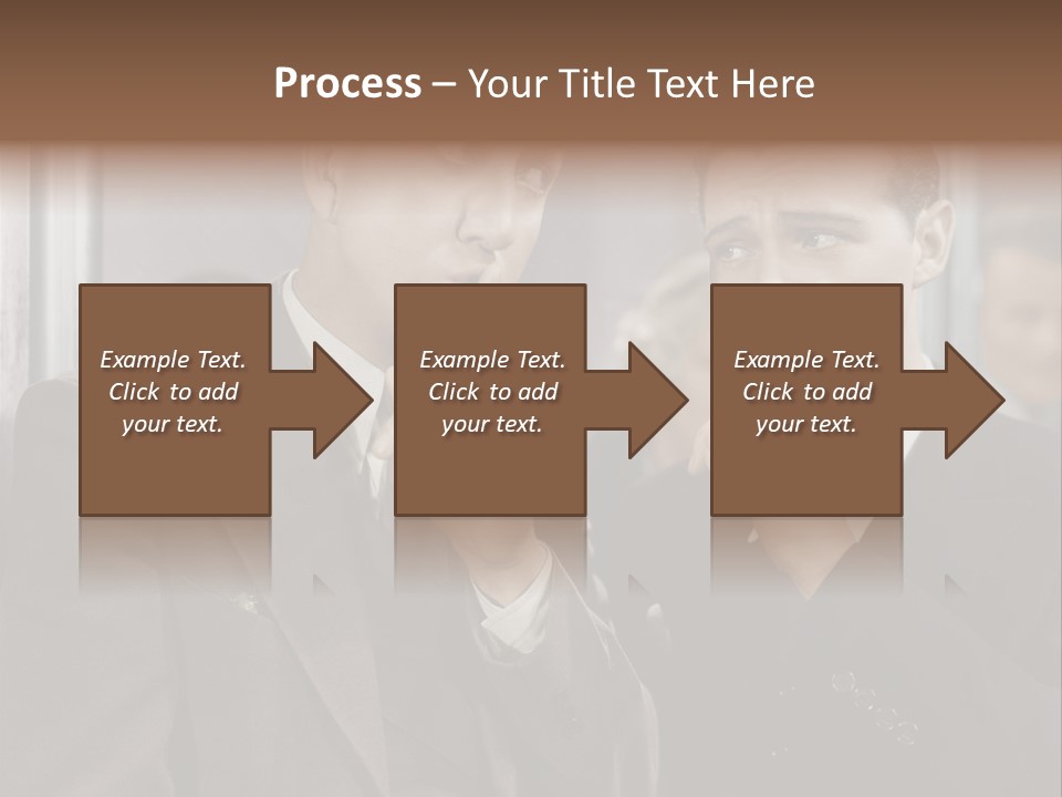 A Couple Of Men Standing Next To Each Other In Front Of A Mirror PowerPoint Template