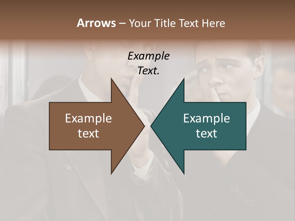 A Couple Of Men Standing Next To Each Other In Front Of A Mirror PowerPoint Template